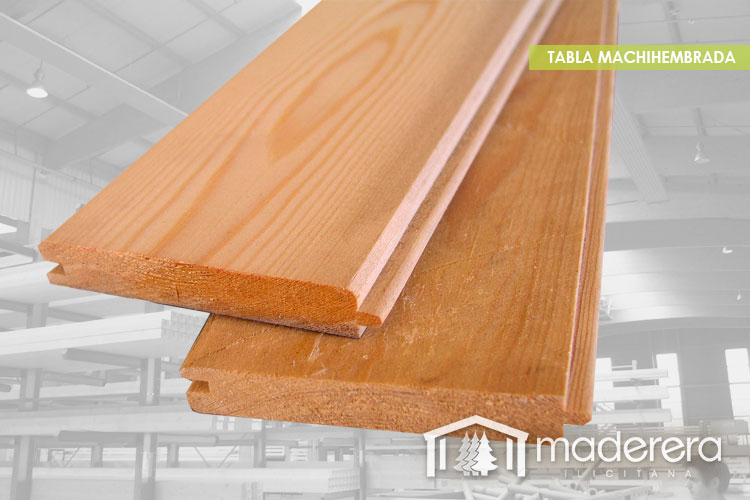 ▷ Tablas de madera. Madera Machihembrada.